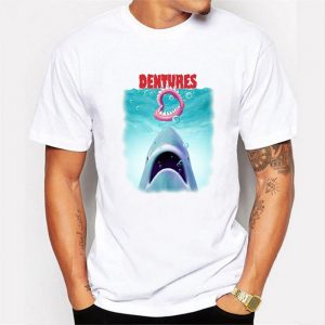 White t shirt Dentures